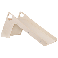 KiddyMoon Toboggan En Bois pour Enfants 2 en 1 Chaise Bébé, naturel, Grand