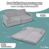 KiddyMoon Canapé Pliant pour Enfants, Canapé Convertible pour Chambre et Salle de Jeux, Matelas au Sol, Mini-Canapé, vert, Canapés