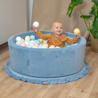 KiddyMoon Tapis de Jeu Pour Enfants Montessori Tapis en Mousse Bébé Épais et Doux Tapis Rampant Ramper Enfant Jouet Couverture Baby Tapis d'éveil, Fabriqué en UE, bleu glacier, XL