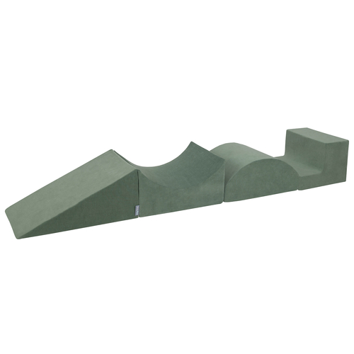 KiddyMoon Aire De Jeux En Mousse Modulable Pour Enfants Avec Housses Amovibles Résistantes Et Matériaux Doux Favorisant Imagination Et Créativité, vert forêt, Multi-Taille
