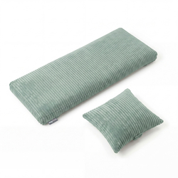 KiddyMoon Matelas avec Oreiller Set pour Planche D'équilibre Housse Amovible en Tissu Côtelé, vert,