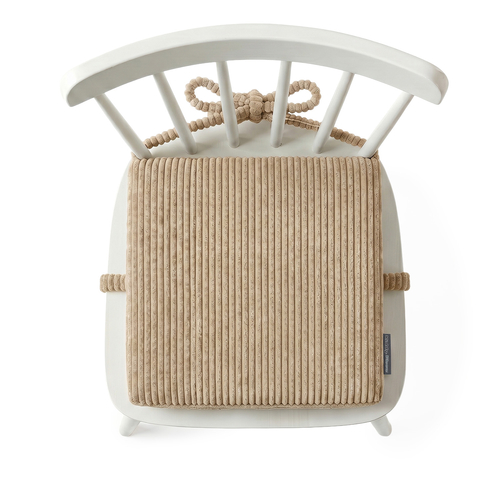 KiddyMoon Coussin Rehausseur De Chaise Enfant, Assise Rehaussée 10 Cm Avec Housse Lavable Et Liens d’Attache, beige, 33x33x10