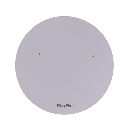 Déco murale KiddyMoon Relief 3D décoration en bois contreplaqué, lune pleine : gris , UNI