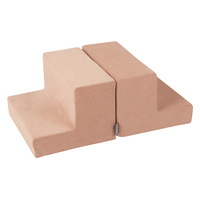 KiddyMoon Velours Aire De Jeux en Mousse pour Enfantsx élément marches PPZV-232, rose des sables, Multi-Taille