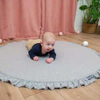 KiddyMoon Tapis de Jeu Pour Enfants Montessori Tapis en Mousse Bébé Épais et Doux Tapis Rampant Ramper Enfant Jouet Couverture Baby Tapis d'éveil, Fabriqué en UE, gris clair, XL