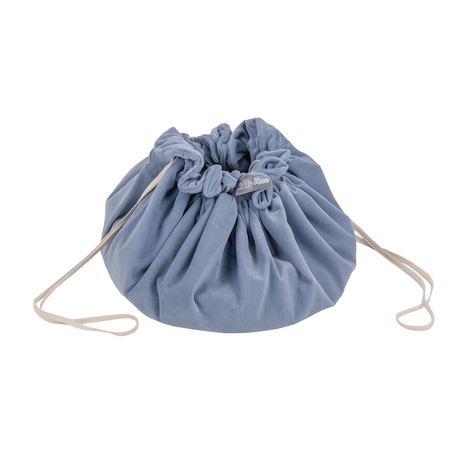 KiddyMoon tapis d'éveil sac à jouets 2en1 pour enfants, bleu glacier:bleu pastel/jaune pastel/blanc/menthe/rose poudré, XL/50 balles