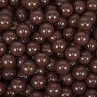 KiddyMoon Balles Colorées Plastique ∅7cm pour Piscine Enfant Bébé Fabriqué en EU, brun, 50 Balles/7cm