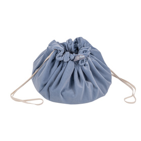 KiddyMoon tapis d'éveil sac à jouets 2en1 pour enfants, bleu glacier:bleu pastel/jaune pastel/blanc/menthe/rose poudré, XL/50 balles