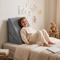 KiddyMoon coussin modulable enfant en polyester, gris foncé, M