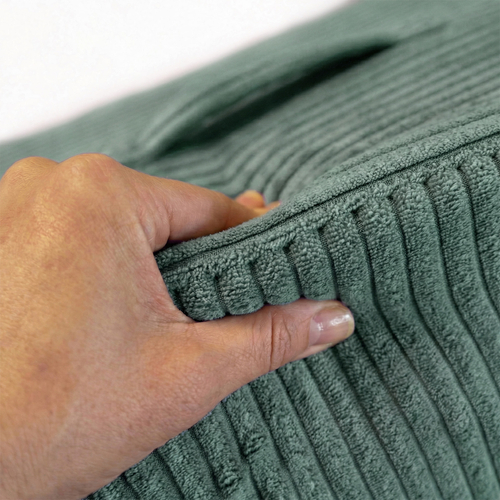 KiddyMoon Coussin Sauteur Enfant Mini Trampoline Interieur Rembourrage A Ressorts Housse Amovible En Tissu Cotele Deux Poignees Des 3 Ans, Vert, Mini Trampoline