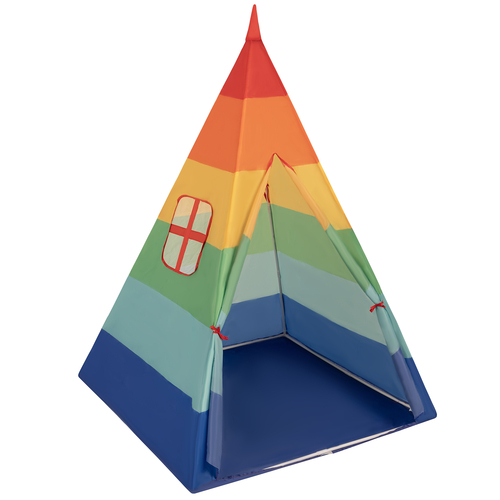 Tipi Tente de Jeu avec Balles Maison de Jeu pour Enfants, multicolore: noir/jaune/bleu/rouge/vert, 100 Balles
