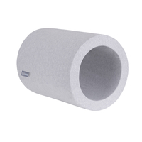 KiddyMoon Aire De Jeux En Mousse Modulable Pour Enfants Avec Housses Amovibles Résistantes Et Matériaux Doux Favorisant Imagination Et Créativité, gris clair, Tonneau