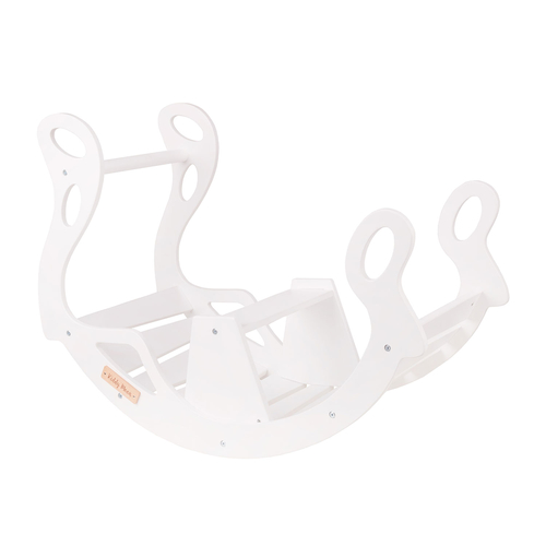 KiddyMoon Bascule pour Enfants Rocker Bébé Balancelle, blanc, 90,6x39x69 cm