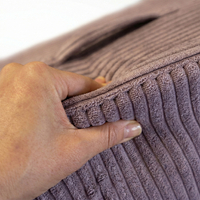 KiddyMoon Coussin Sauteur Enfant Mini Trampoline Interieur Rembourrage A Ressorts Housse Amovible En Tissu Cotele Deux Poignees Des 3 Ans, Violet, Mini Trampoline