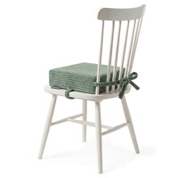 KiddyMoon Coussin Rehausseur De Chaise Enfant, Assise Rehaussée 10 Cm Avec Housse Lavable Et Liens d’Attache, vert, 33x33x10