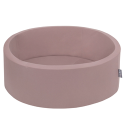 KiddyMoon Piscine à Balles ∅ 7Cm pour Bébé Rond Fabriqué En UE, Béruée, 90x30/SANSballes