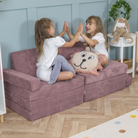 KiddyMoon Canapés Pliant pour Enfants Canapé-Lit Convertible Bébés-Canapé Lit Coucher Salle de Jeux Pliable Matelas au Sol Mini-Canapé Chaise-Lit, violet, 140x55x30 cm