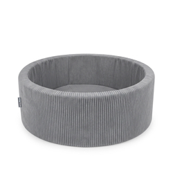 KiddyMoon Piscine Bébé 90 X 30 Cm Sans Balles, Piscine À Balles Pour Bébé Et Enfant, Piscine Enfant En Mousse Douce, Housse Côtelée Lavable, Gris foncé: Sans balles, 90x30/SANSballes