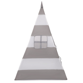 Tipi Tente de Jeu avec Balles Maison de Jeu pour Enfants, grises et blanches rayures:perle/gris/transp/rose, 200 Balles