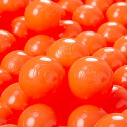 KiddyMoon Balles pour Piscine Colorées ∅6cm Plastique Enfant Bébé Fabriqué en EU, orange, 100 Balles/6cm