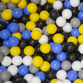 parc bébé avec balles plastiques aire de jeu pliable basket, Bleu:noir/blanc/gris/bleu/jaune, 100 balles