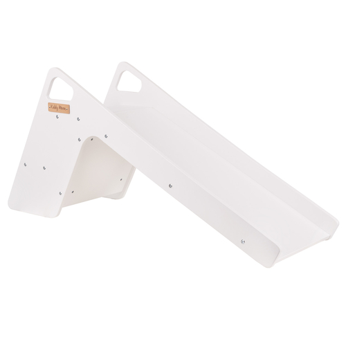 KiddyMoon Toboggan En Bois pour Enfants 2 en 1 Chaise Bébé, blanc, Grand