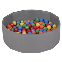 piscine à balles multicolores piscine pliable pour les enfant, gris, 300 balles