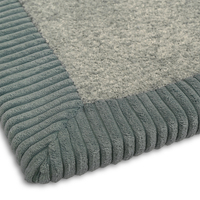 KiddyMoon Tapis de jeu doux pour enfant, antidérapant, rectangulaire, vert
