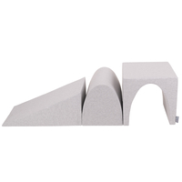 KiddyMoon aire de jeux en mousse pente L/colline/tunnel, gris clair, Multi-Taille