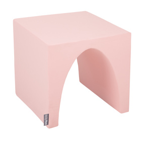 KiddyMoon Aire De Jeux en Mousse avec Rond Piscine à Balles pour Enfants, rose:blanc/gris/rose poudré, Piscine (200 Balles) + Version 1