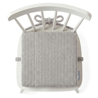 KiddyMoon Coussin Rehausseur De Chaise Enfant, Assise Rehaussée 10 Cm Avec Housse Lavable Et Liens d’Attache, gris clair, 33x33x10