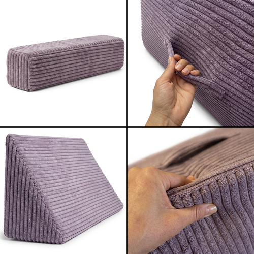 KiddyMoon Coussin Sauteur Enfant Mini Trampoline Interieur Rembourrage A Ressorts Housse Amovible En Tissu Cotele Deux Poignees Des 3 Ans, Violet, Mini Trampoline Avec Dossier Et Accoudoir