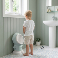 KiddyMoon Pot Bébé Urinoir pour Enfants, Hauteur Réglable Motif Astronaute, bleu, UNI