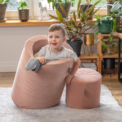 KiddyMoon Aire De Jeux En Mousse Modulable Pour Enfants Avec Housses Amovibles Résistantes Et Matériaux Doux Favorisant Imagination Et Créativité, rose des sables, Tonneau