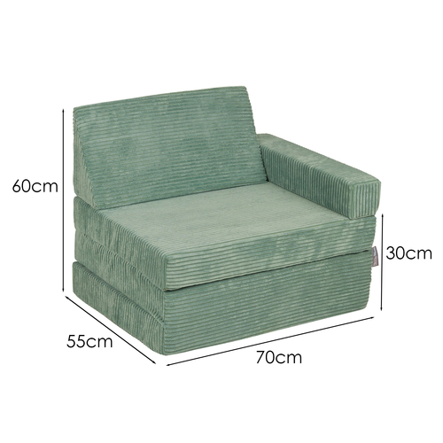 KiddyMoon Fauteuil Enfant Convertible en Mousse, Fauteuil pour Enfants Chaise pour Chambre d'Enfants Matelas Pliable Matelas Fauteuil Relax Fauteuil Douillet, , 70x55x30 cm