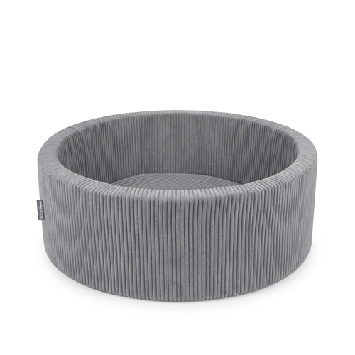 KiddyMoon Piscine Bébé 90 X 30 Cm Sans Balles, Piscine À Balles Pour Bébé Et Enfant, Piscine Enfant En Mousse Douce, Housse Côtelée Lavable, Gris foncé: Sans balles, 90x30/SANSballes