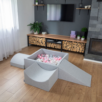 KiddyMoon Element Aire De Jeux en Mousse pour Enfants, gris clair, Multi-Taille