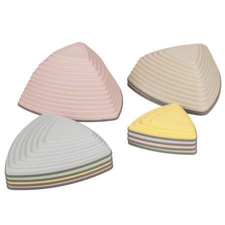 KiddyMoon Pierres de Rivière pour Enfants Pierres d'équilibre River Stones Jeu Sensoriel Motricité l'équilibre Coordination Force Parcours d'obstacles, multicolore, 11 Pieces