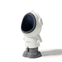 KiddyMoon Pot Bébé Urinoir pour Enfants, Hauteur Réglable Motif Astronaute, blanc, UNI