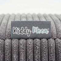 KiddyMoon Coussin Sauteur Enfant Mini Trampoline Interieur Rembourrage A Ressorts Housse Amovible En Tissu Cotele Deux Poignees Des 3 Ans, Gris Foncé, Mini Trampoline Avec Dossier Et Accoudoir