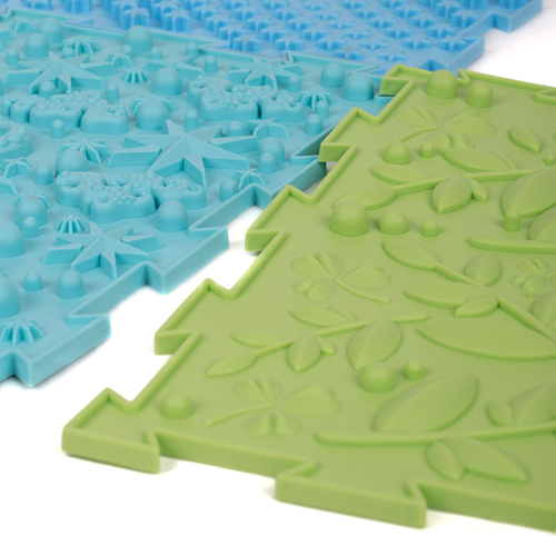 KiddyMoon Tapis Puzzle Sensoriel pour Enfants Tapis Thérapeutique, multicolore, 6 Pieces