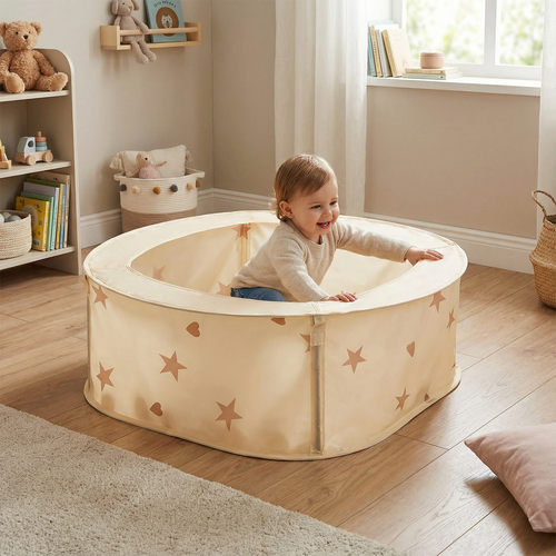 NK-200X piscine aire de jeux pliable, beige clair, SANS Balles