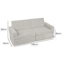 KiddyMoon Canapé Pliant pour Enfants, Canapé Convertible pour Chambre et Salle de Jeux, Matelas au Sol, Mini-Canapé, gris clair, Canapés