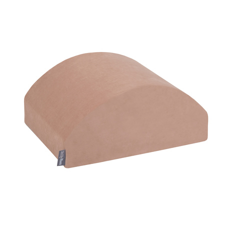 KiddyMoon Aire Velvet De Jeux en Mousse avec Rond Piscine à Balles pour Enfants, rose des sables: beige pastel/gris de vert/jaune pastel/blanc, Piscine (200 Balles) + Version 5