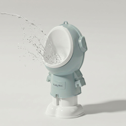 KiddyMoon Pot Bébé Urinoir pour Enfants, Hauteur Réglable Motif Astronaute, bleu, UNI