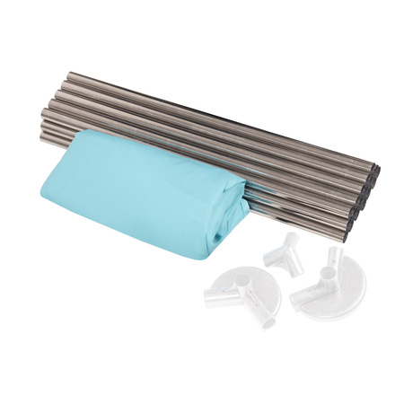 parc bébé hexagonal pliable avec balles plastiques, Mentha:perle/gris/transparent/babyblue/mentha, 200 balles