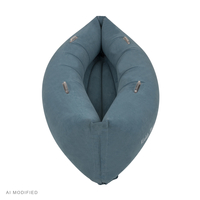 KiddyMoon Gonflable Fauteuil Sensoriel Enfant Avec Poignées Et Pompe, bleu, L