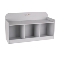 banquette avec étagères pour les enfants KiddyMoon, gris, UNI