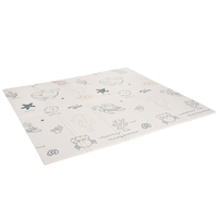KiddyMoon Tapis de Jeu pour Enfant Bébé Tapis Mousse Tapis de Sol Tapis d'éveilBebe Reversible Stimulation De L'Imagination Pliable Pour L'Intérieur Et L'Extérieur, brun-mer, 180x200x1,5cm