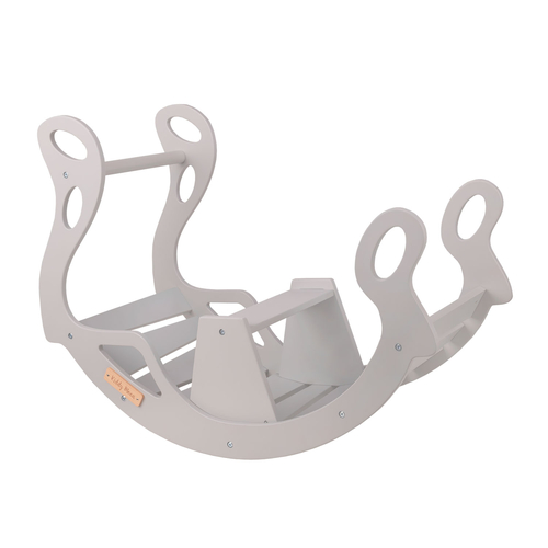 KiddyMoon Bascule pour Enfants Rocker Bébé Balancelle, gris, 90,6x39x69 cm